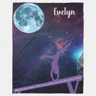 Gymnastik Ziel für den Mond Fleecedecke
