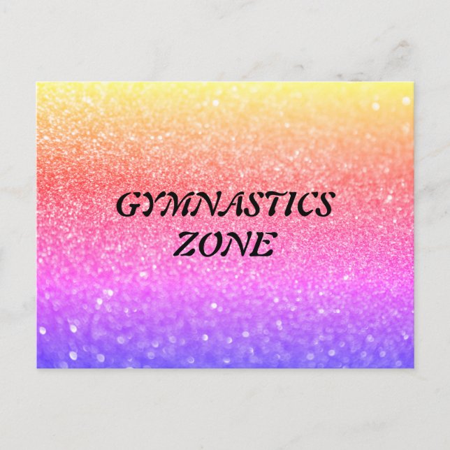 Gymnastik Zone Regenbogen Sparkasse Postkarte (Vorderseite)