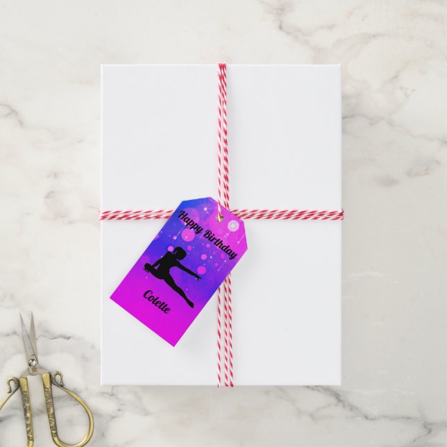 Gymnastik zum Geburtstag Geschenkanhänger (Mit Garn)