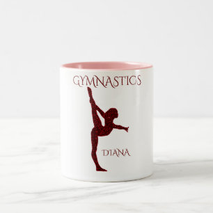 Gymnastik zwei tönende personalisierte Kaffee-Tas Zweifarbige Tasse
