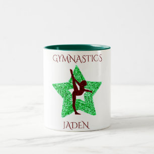 Gymnastik zwei tönende personalisierte Kaffee-Tass Zweifarbige Tasse