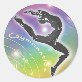 Gymnastikaufkleber Runder Aufkleber