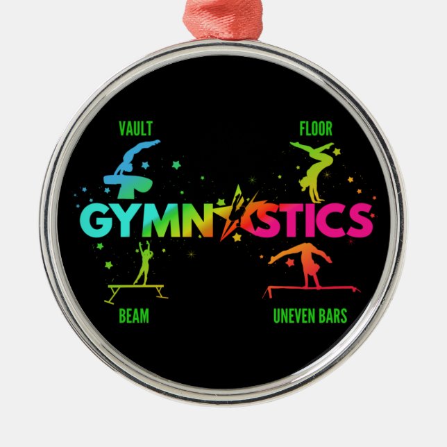 Gymnastikbären für Frauen Beam Vault Floor Ornament Aus Metall (Vorne)