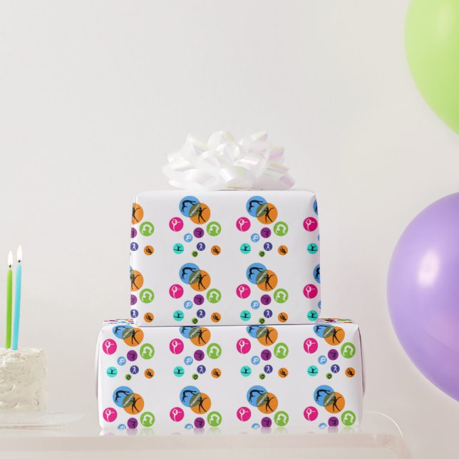 Gymnastikblase Geschenkpapier (Partygeschenke)