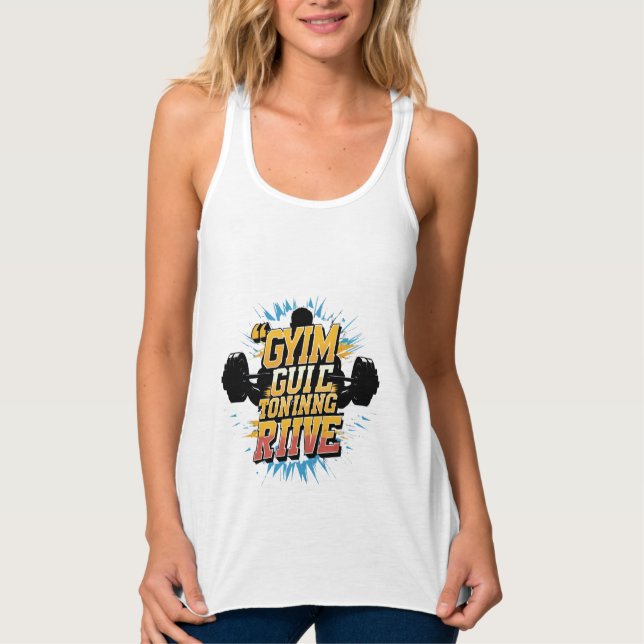 Gymnastikdesign motivierend tank top (Vorderseite)