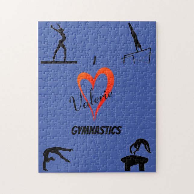 Gymnastikereignisse Puzzle mit Namen (Vertikal)