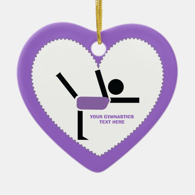 Gymnastikgeschenke, Gymnastikdarsteller nach Maß Keramik Ornament (Vorne)