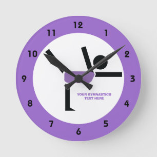 Gymnastikgeschenke, Gymnastikdarsteller Runde Wanduhr