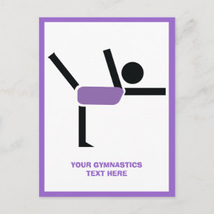 Gymnastikgeschenke, Gymnastikdarsteller vertikal Postkarte