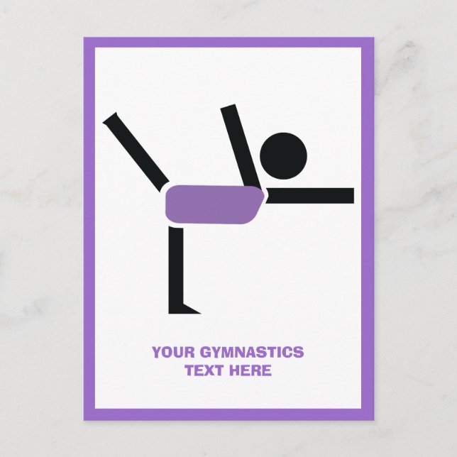 Gymnastikgeschenke, Gymnastikdarsteller vertikal Postkarte (Vorderseite)