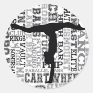 Gymnastikhandständer Runder Aufkleber