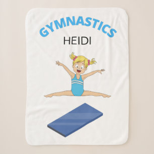 Gymnastikmädchen Sherpa Decke personalisiert. Sherpadecke