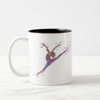 Gymnastikmädchen Zweifarbige Tasse