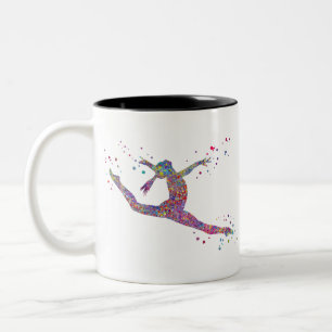 Gymnastikmädchen Zweifarbige Tasse