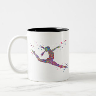 Gymnastikmädchen Zweifarbige Tasse
