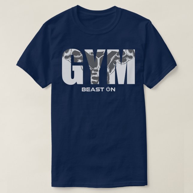 Gymnastikmuskeln auf Gym Motivation Fitness Sayi T-Shirt (Design vorne)