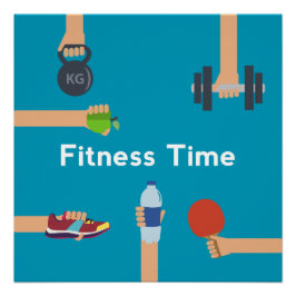 Gymnastikplakat 20" x 20", Posterpapier (Semi-Glos Poster