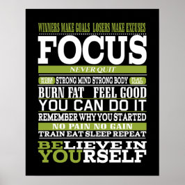 Gymnastikplakat, Motivierend Trainer Poster