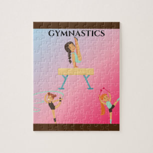Gymnastikpuzzle für Mädchen.