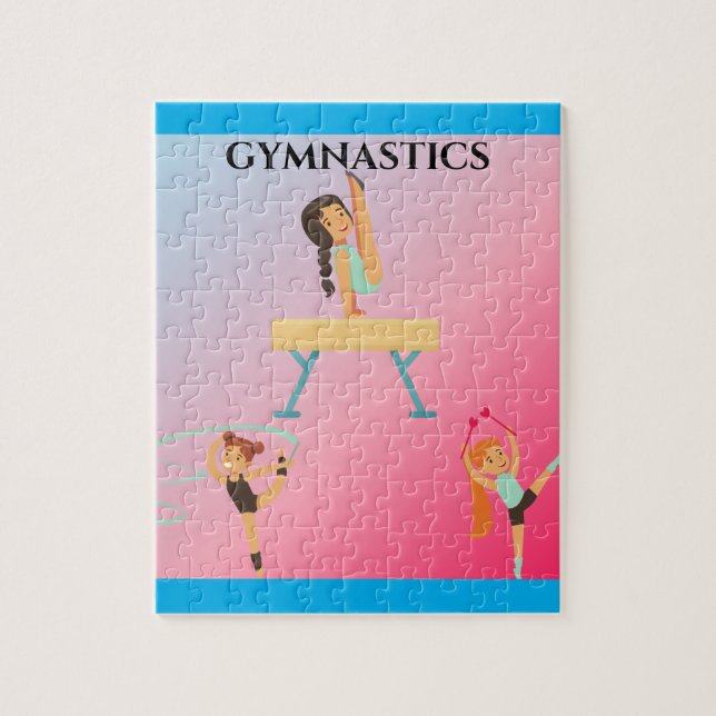 Gymnastikpuzzle für Mädchen. (Vertikal)