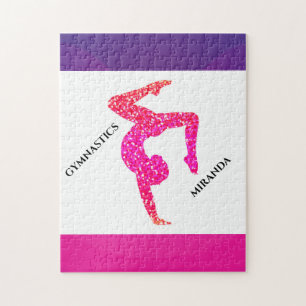 Gymnastikpuzzle für Mädchen's personalisiert.