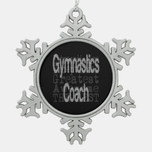 Gymnastiktrainer Schneeflocken Zinn-Ornament