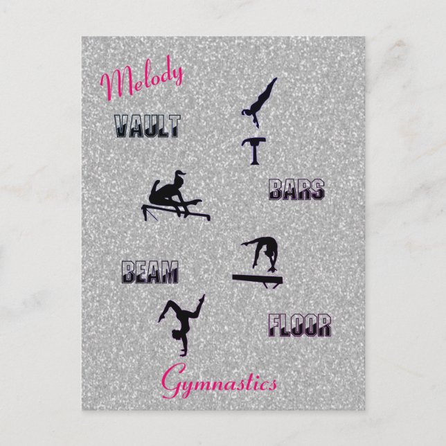GymnastikVault, Bars, Schaum, Fußboden nach Maß Postkarte (Vorderseite)