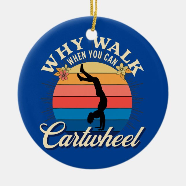 Gymnastikwandern, wenn man das Rad fahren kann Keramik Ornament (Vorne)