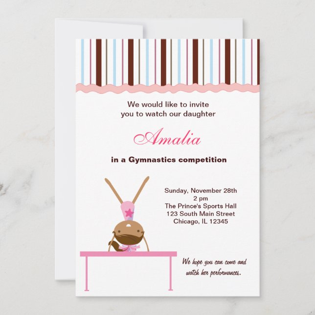 Gymnastikwettbewerb Einladung (Vorderseite)