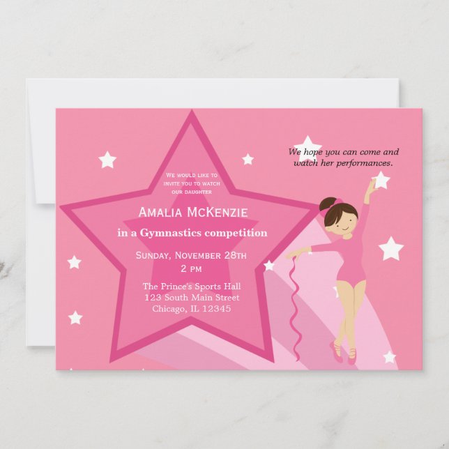 Gymnastikwettbewerb Einladung (Vorderseite)