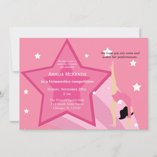 Gymnastikwettbewerb Einladung (Vorderseite)