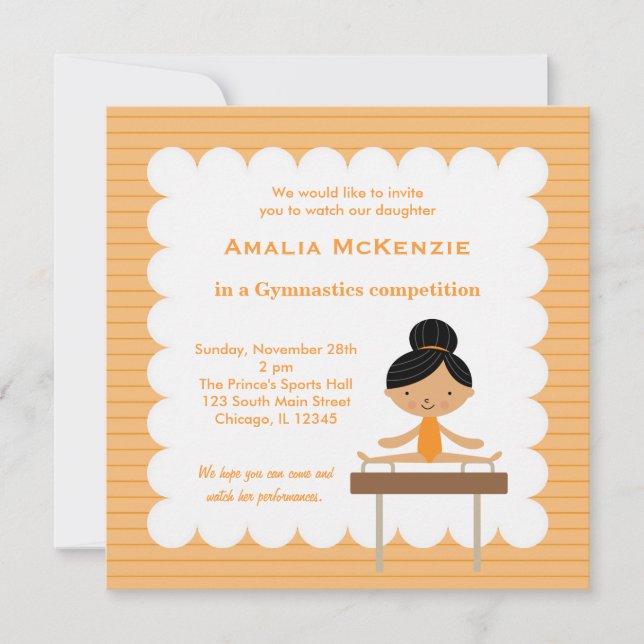 Gymnastikwettbewerb Einladung (Vorderseite)