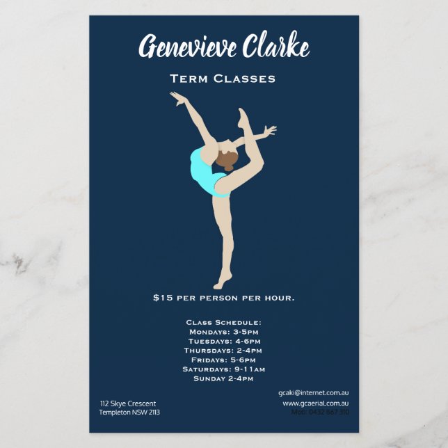 Gymnastin Flyer (Vorne)