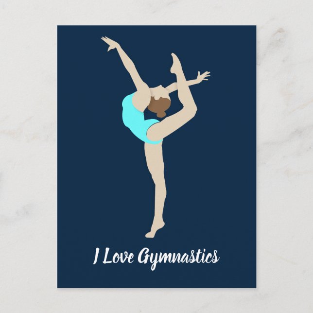 Gymnastin Postkarte (Vorderseite)