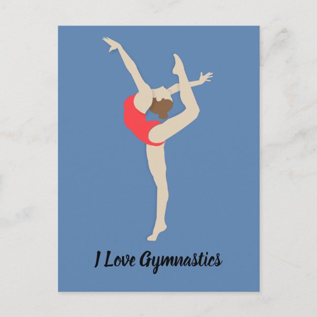 Gymnastin Postkarte (Vorderseite)