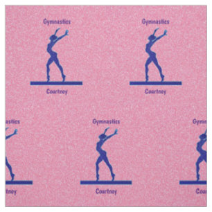 Gymnastique à étincelle rose Tissu de poutre