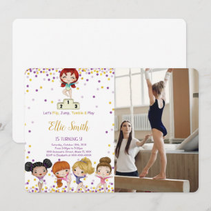 Gymnastique Anniversaire Photo Invitation