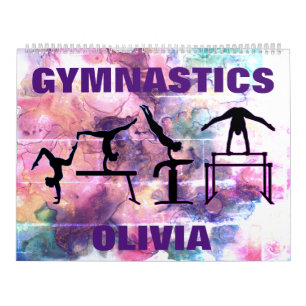 Gymnastique Antique Aquarelle Calendrier Abstrait