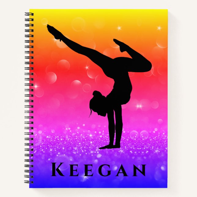 Gymnastique arc-en-ciel Carnet spirale (Devant)