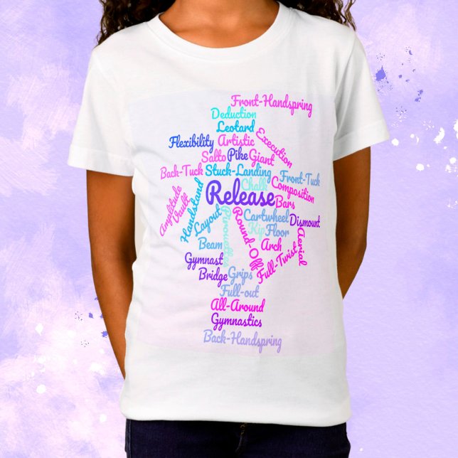 Gymnastique artistique Mot Cloud T-shirt (Créateur téléchargé)