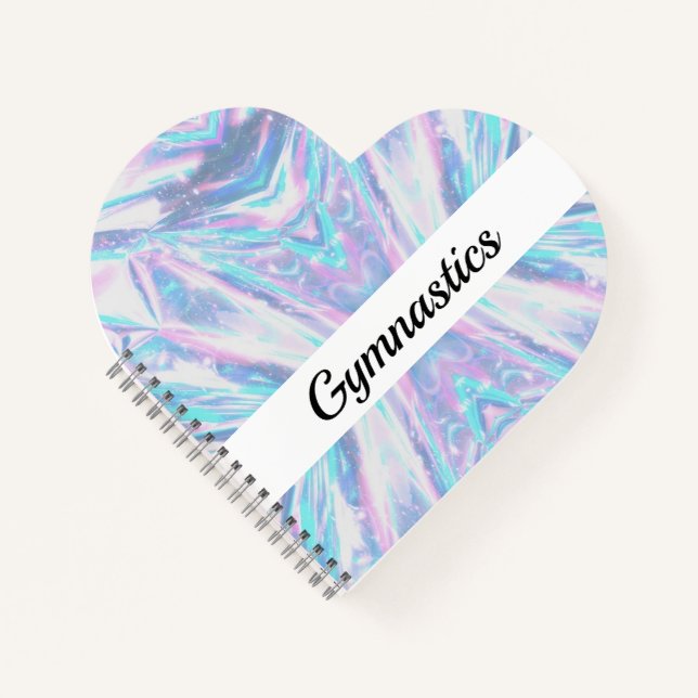 Gymnastique en forme de coeur Carnet spiral (Devant)