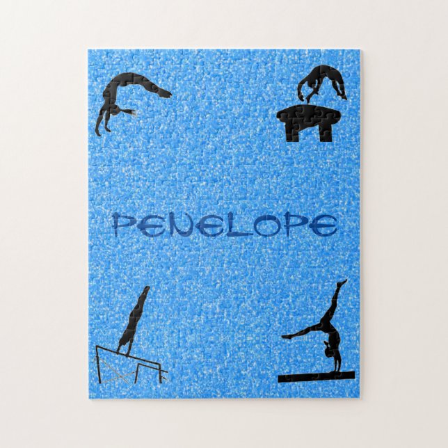 Gymnastique Événements Blue Sparkle Puzzle (Vertical)