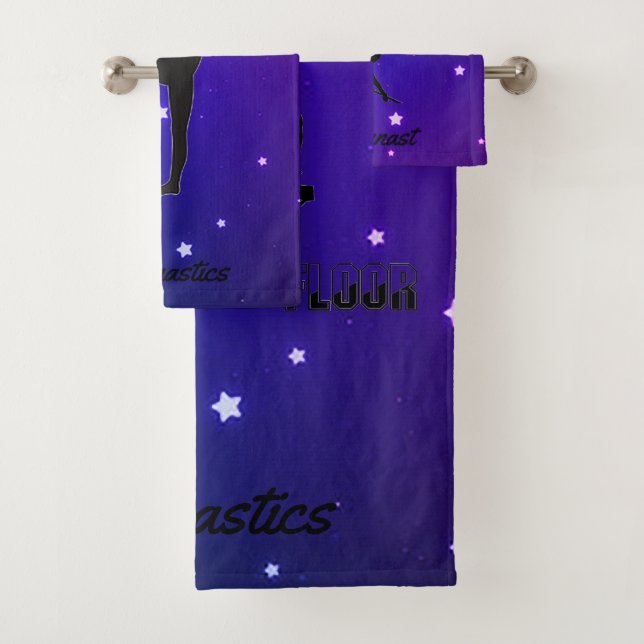 Gymnastique Filles 3 pièces Étoiles Serviette Set  (En situation)