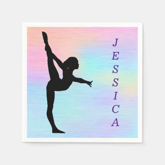 Gymnastique filles serviettes en papier pastel (Devant)