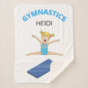 Gymnastique filles Sherpa couverture personnalisée