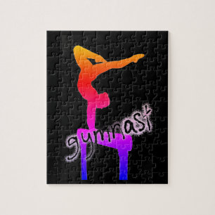 Gymnastique Funky Font Gymnast Puzzle