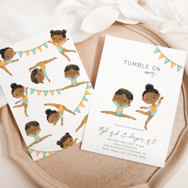 Gymnastique interarmées Invitation d'anniversaire  (Créateur téléchargé)