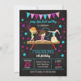 Gymnastique Invitation d'anniversaire