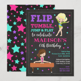 Gymnastique Invitation d'anniversaire / Fille / Ta