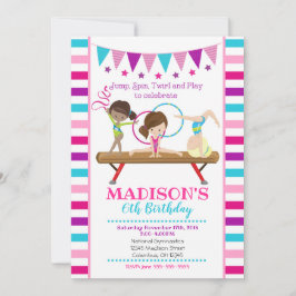Gymnastique Invitation d'anniversaire / Fille / Tu